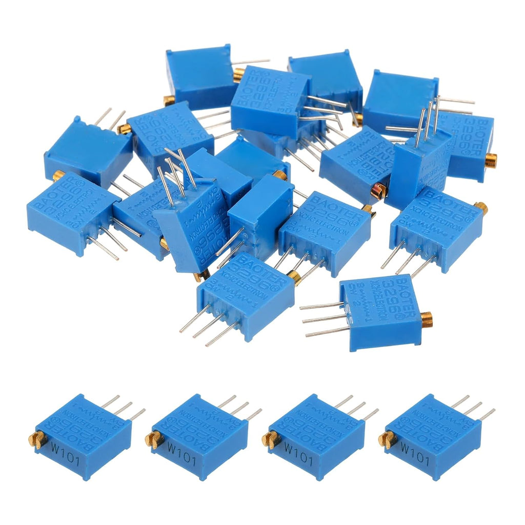 MECCANIXITY Multiturn Trimmer Potentiometer 100 Ohm 3296W 20Pcs