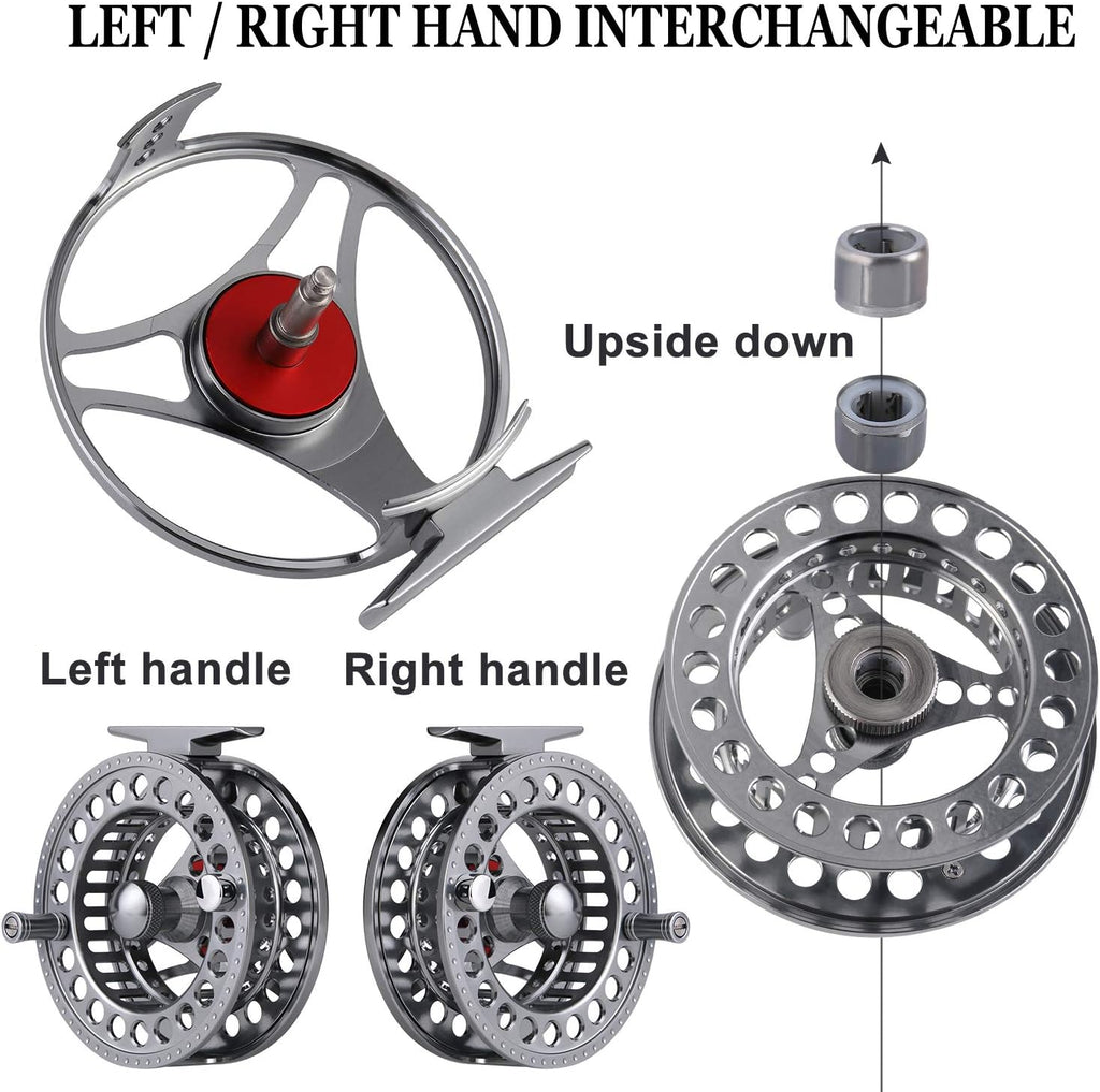 Fly Fishing Rod and Reel Combo, 4 Pieces Ultra Lightweight Portable Fly Rod and CNC Machined Aluminum Alloy Reel