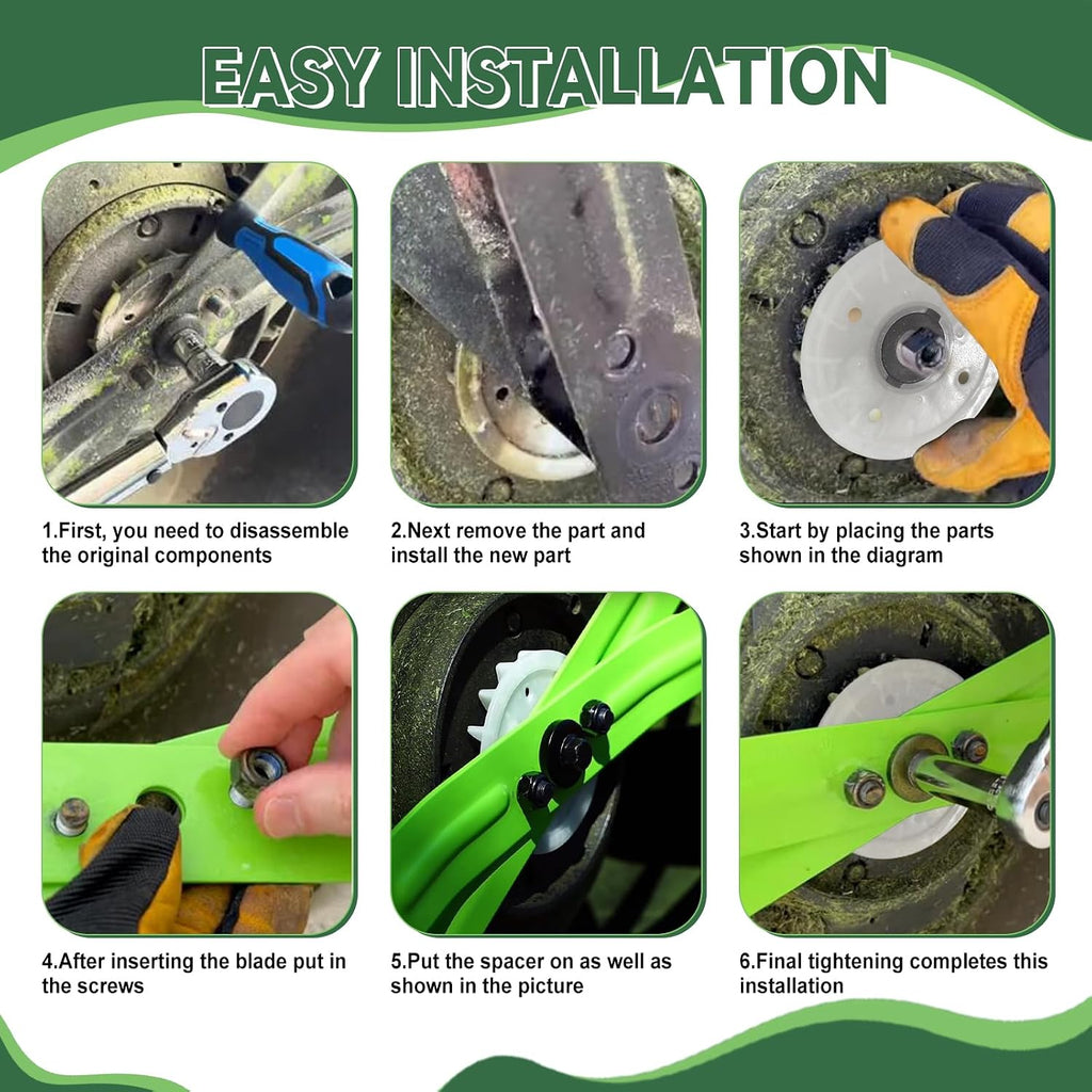 Lawn Mower Blade Installation Hardware Kit for E-GO POWER+ 21" Dual-Blade Mowers – Complete Replacement Set with Fan