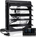 VEVOR 24 inch Exhaust Fan, Wall Mounted Attic Fan with Variable Speed, Temperature & Humidity Controller, 4800 CFM, Automatic Shutter