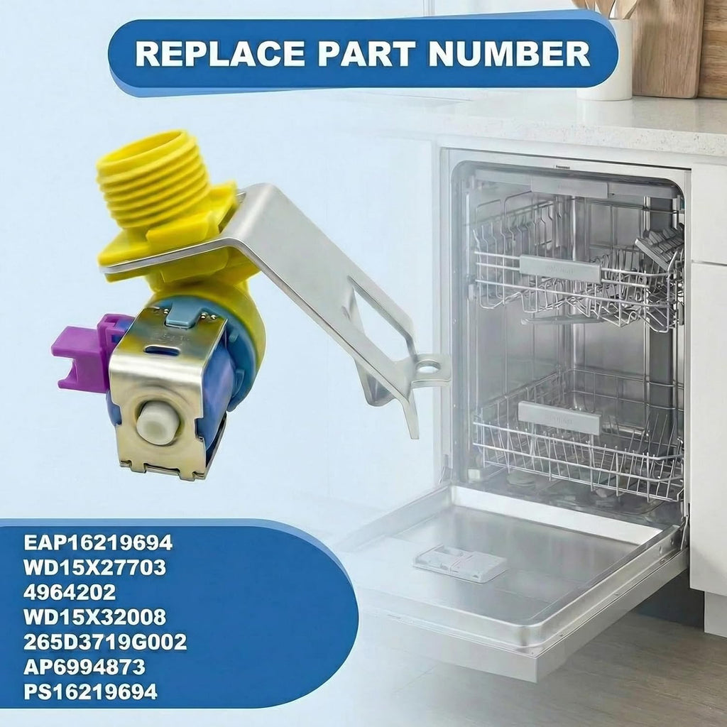 WD15X27703 Dishwasher Water Valve Assembly for GE, Hotpoint GDF535PSR3SS
