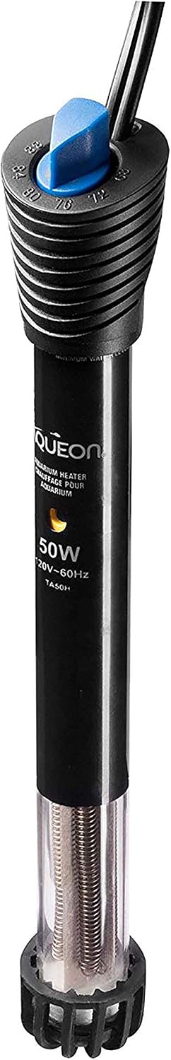 Submersible Aquarium Heater, 50 Watts, Up to 20 Gallons | 50 watt aquarium heater for freshwater and saltwater tanks