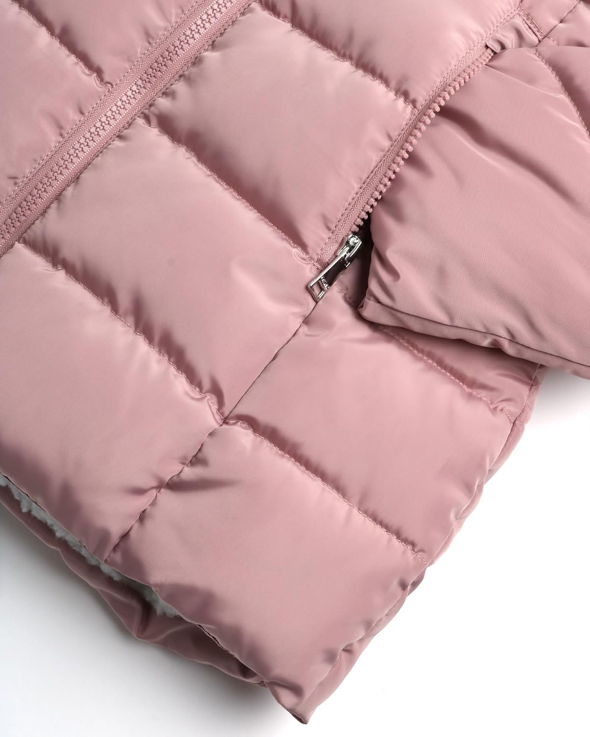 DKNY Girls Winter Jacket, Heavyweight Long Anorak Puffer,Sherpa Lined Coat | Insulated Plush Lined Warmth, Full