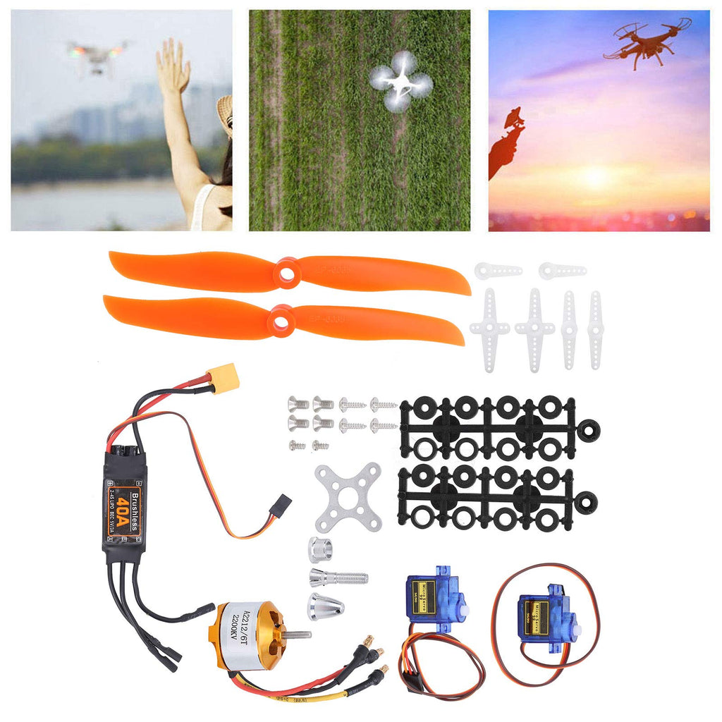 Chazcool RC Plane Motor Kit, 2212 Brushless Motor RC Airplane Kit