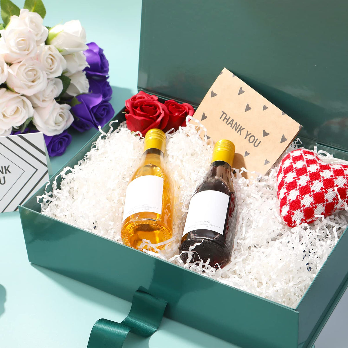 6 Large Gift Boxes with Lids for Presents 13x9.7x3.4 Inches