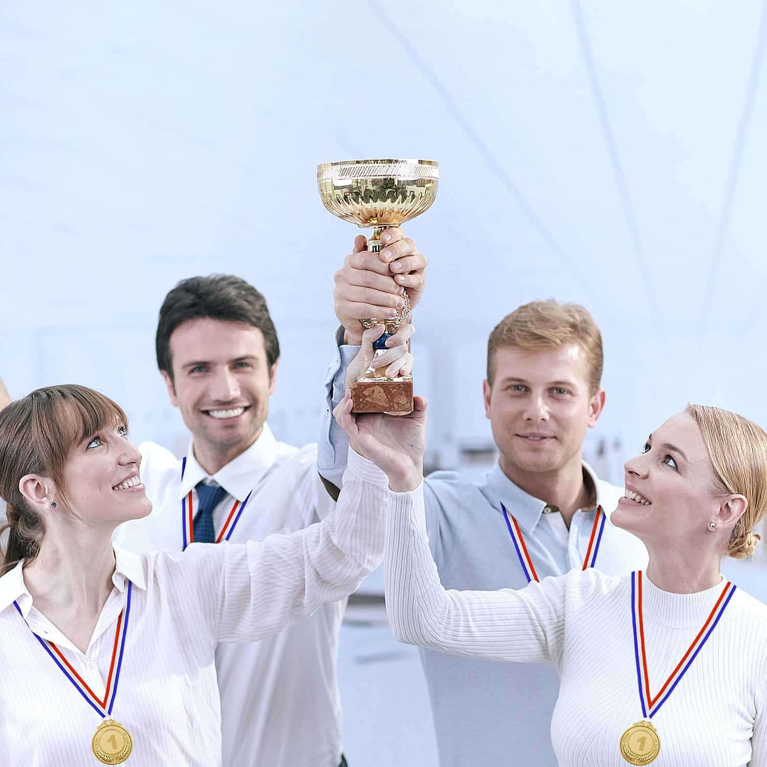12/24/48/96 Pieces Gold Silver Bronze Award Medals, Olympic Style Winner Medals Gold Silver Bronze Prizes for Sports