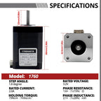 MAKERELE 3PC Nema 17 Stepper Motor, 42-60mm Body, 2A 73Ncm(103oz.in)