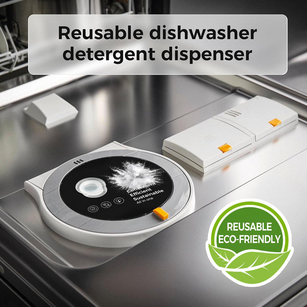 Reusable PowerDisk Compatible with Miele AutoDos Dishwasher, Refillable Empty Dishwasher Detergent Container