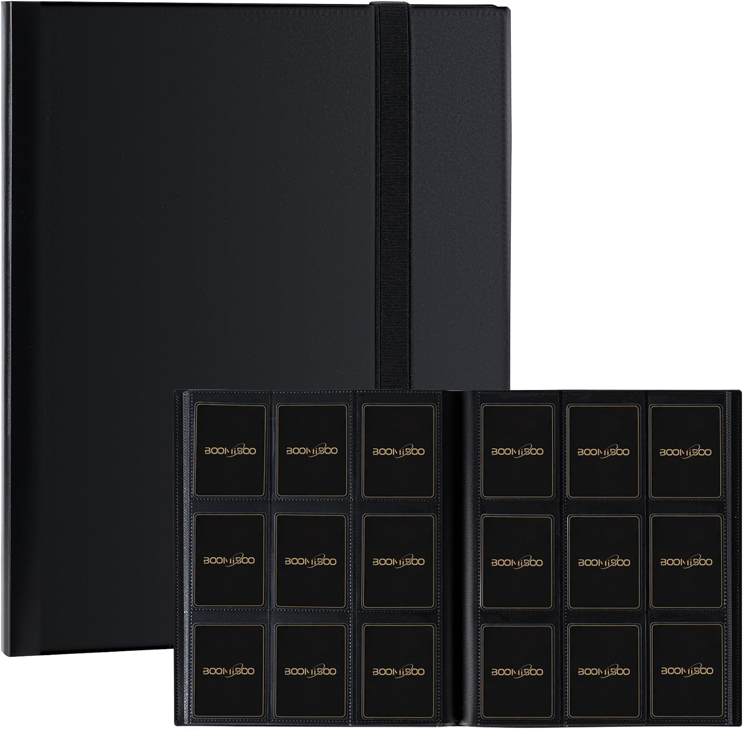 Card Binder 9 Pocket Storage 360 Card Binder,Trading Card Binder (Black) | Senior and Sturdy Side-Loading