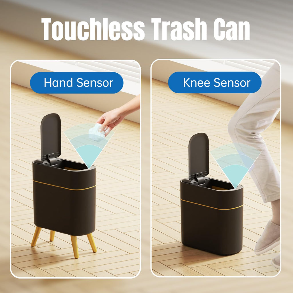 Bathroom Trash Can Automatic Touchless - Modern Smart Trash Bin