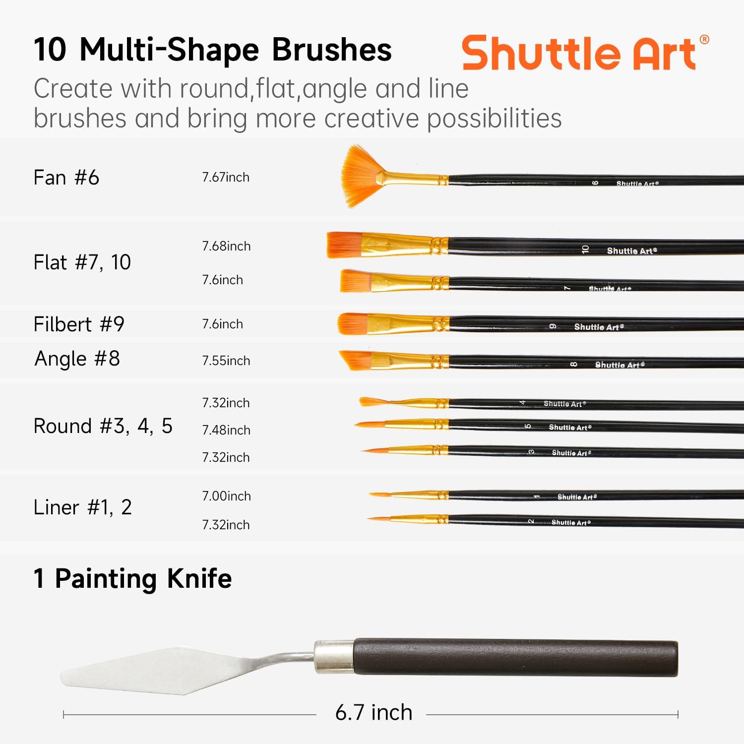 48 Pack Acrylic Paint Set, 30 Colors Acrylic Paint (36ml) with 10 Brushes 5 Canvas 1 Paint Knife 1 Palette 1 Art