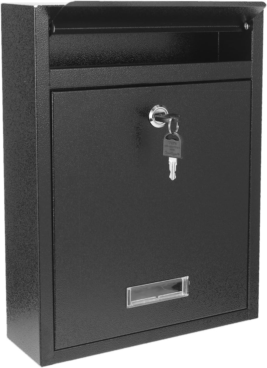 Locking Steel Mailbox, Wall Mounted - Post Office Box, Extra Large Space Secure, Comes with 2 Keys 3 Sets 0-9 Numbers