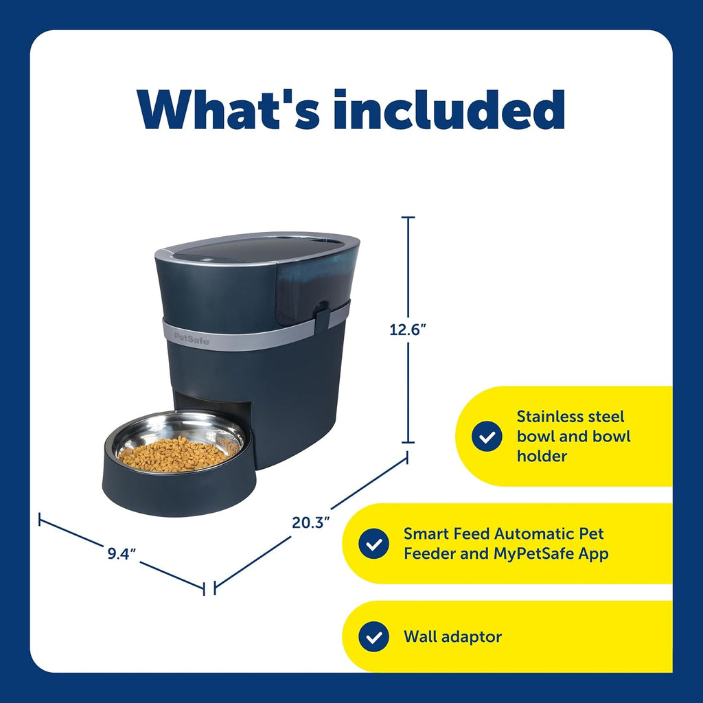 Smart Feed Automatic Pet Feeder, 6L/24 Cup, Programmable | Alexa Enabled for Snack Feeding, App Alerts When