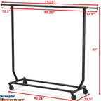 Supreme Commercial Grade Clothing Garment Rack, Black