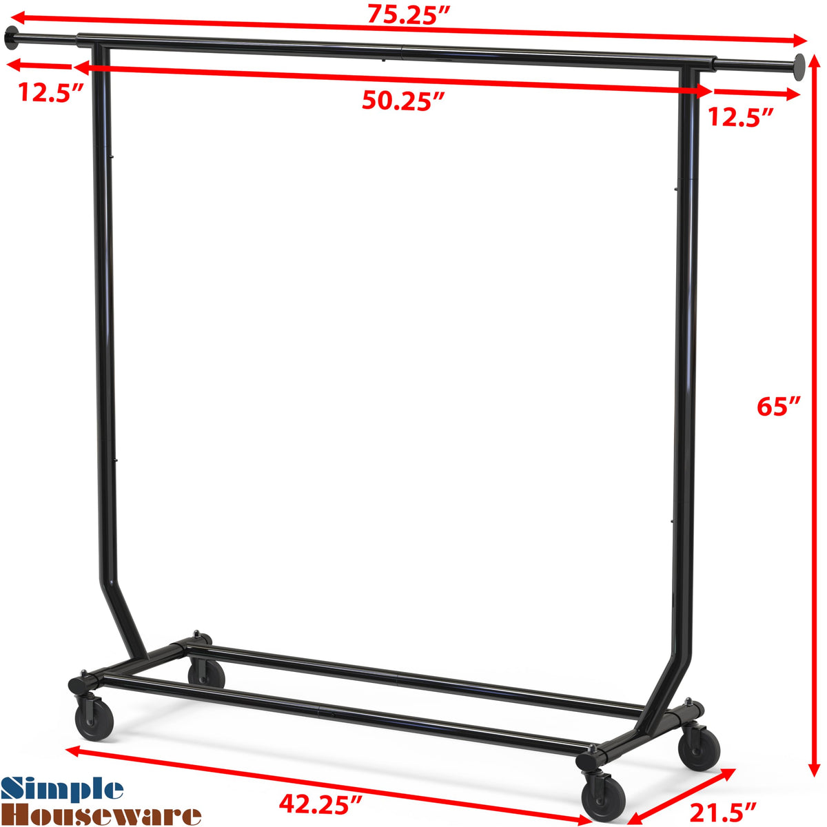Supreme Commercial Grade Clothing Garment Rack, Black