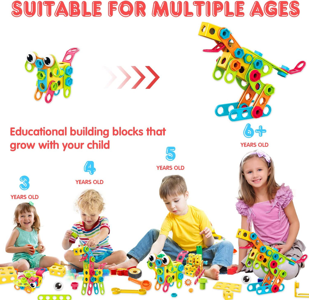 195 PCS STEM Toys, Building Sets for Kids 3+