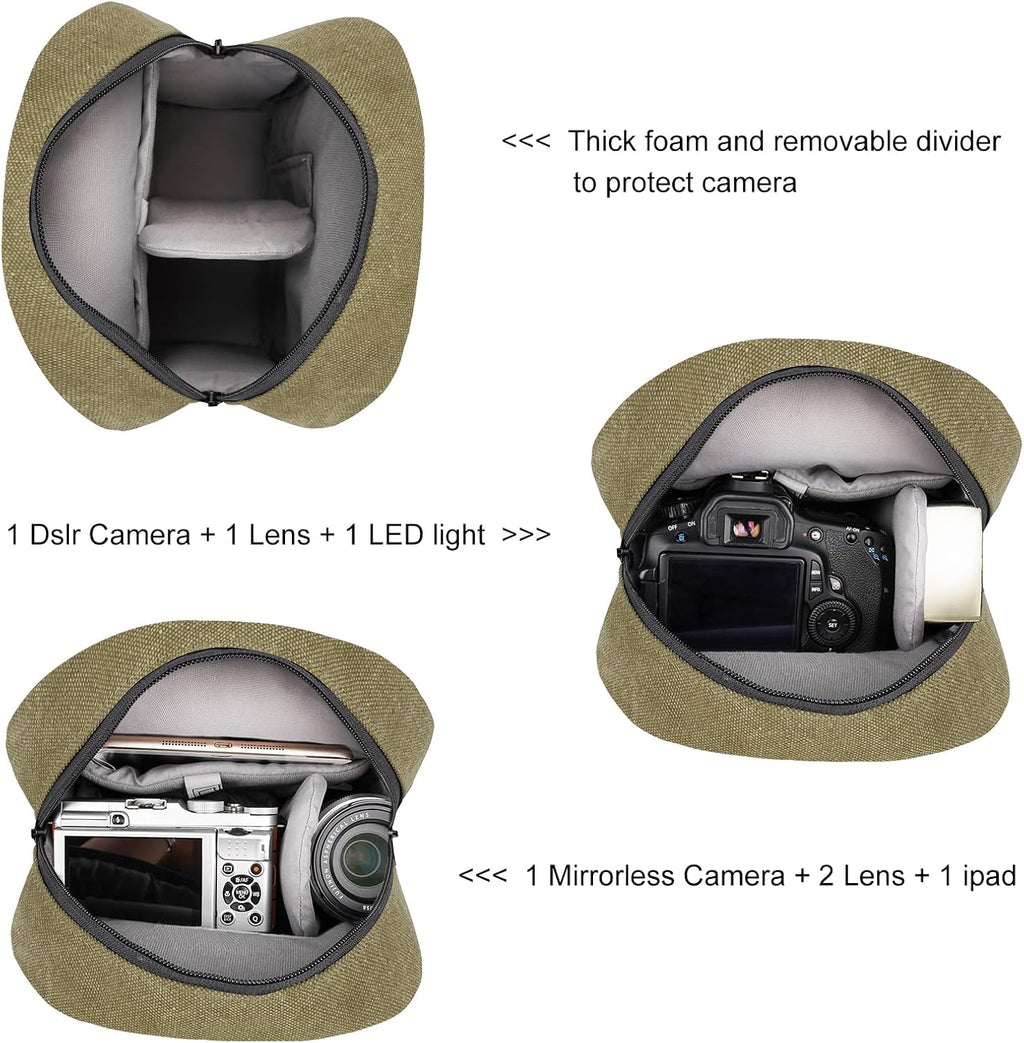 Camera Bag Purse Small Sling Crossbody Shoulder Case for Women Men | Waterproof 16A Canvs Compact Lightweight
