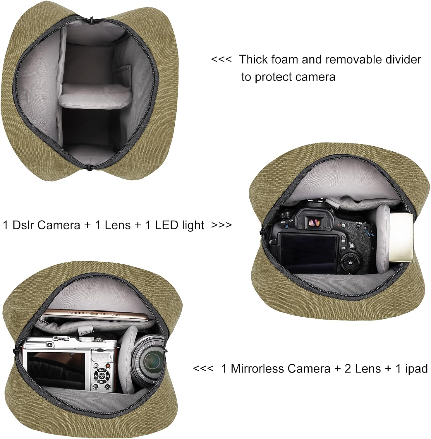 Camera Bag Purse Small Sling Crossbody Shoulder Case for Women Men | Waterproof 16A Canvs Compact Lightweight