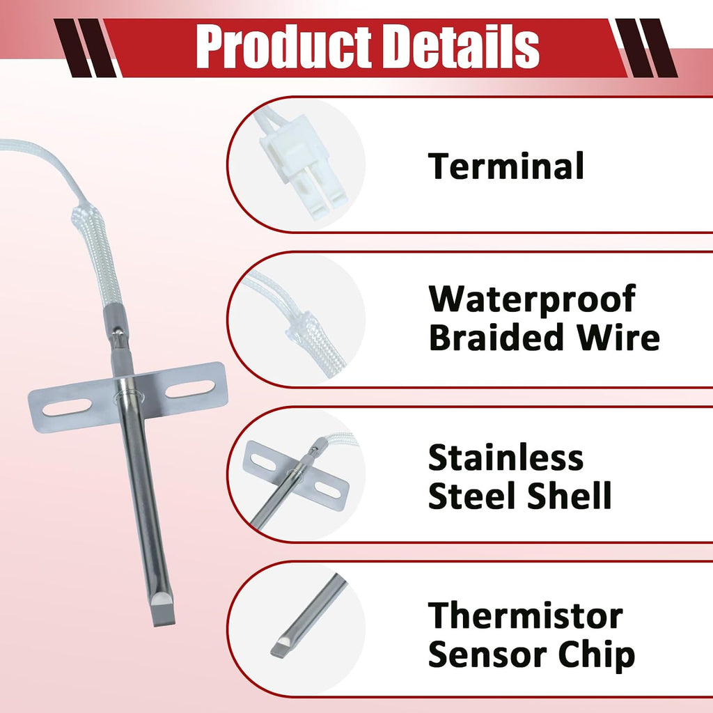 2PCS WB23X5340 Oven Temperature Sensor for GE Range, Stove, Oven