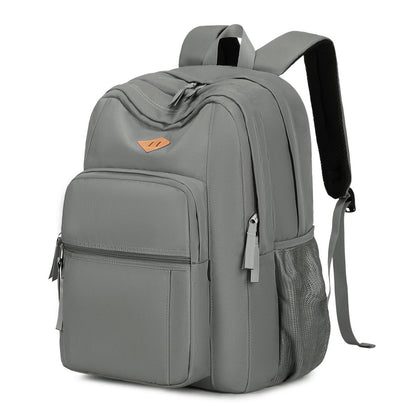 Classical Basic Womens Travel Backpack For College Men Water Resistant Large Bookbag (Grey)