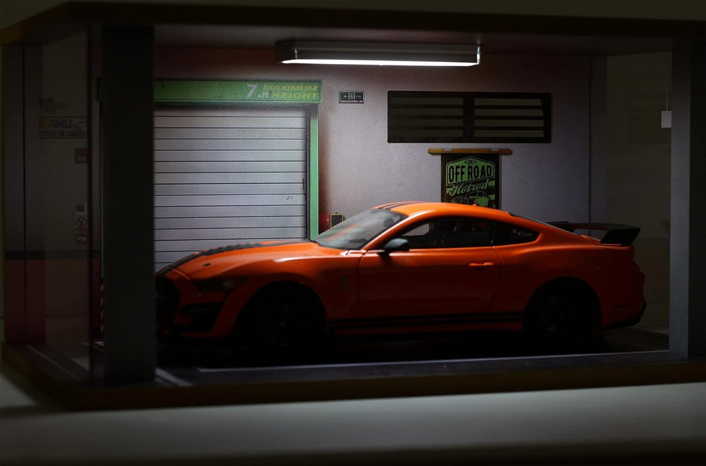 Display Case with Light for 1/18 Diecast Cars | Display Case for 1/18 Diecast Cars,Acrylic Display Case for 1/12
