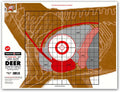 Life Size Deer Vital Organ Sight in Double Lung Shot - 19x25 Inch Paper Large Game Hunting & Shooting Targets
