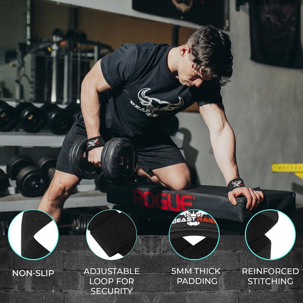 Lifting Wrist Straps for Weightlifting, Straps Gym Grip Power Workouts Lifting Straps Padded Neoprene & Premium