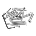PATIKIL 20Pcs #10-32 x 1-1/2" Flat Head Socket Cap Screws Machine Screws
