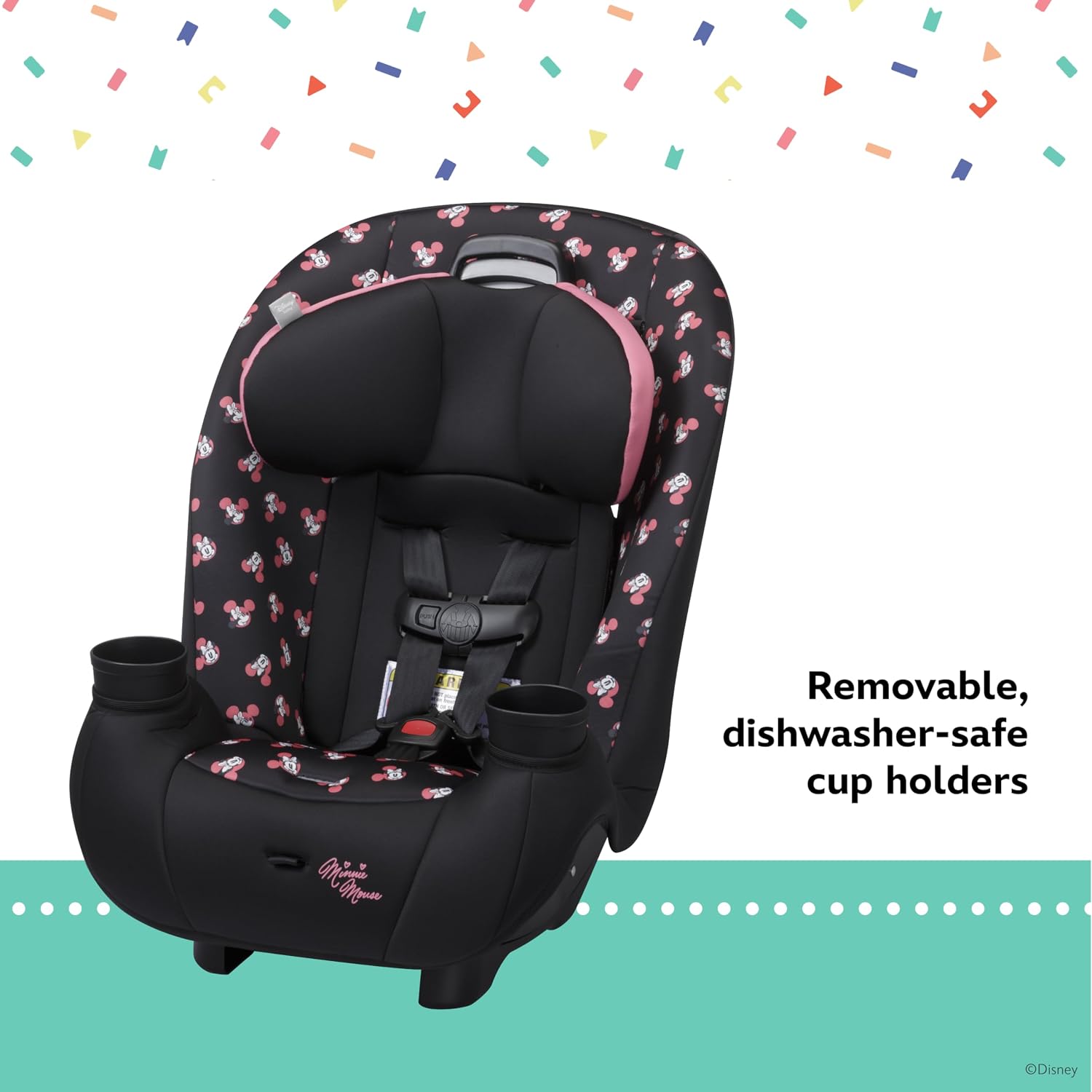 Baby Ellaris 3-in-1 Convertible Car Seat, Slim Fit Design, Rear & Forward-Facing, 5-Position Headrest, 3-Across Fit