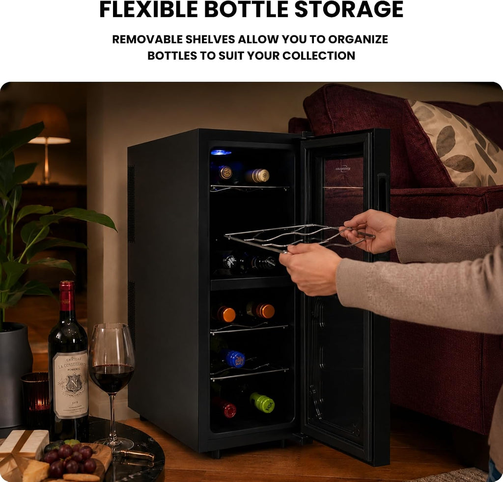12 Bottle Dual Zone Thermoelectric Wine Cooler