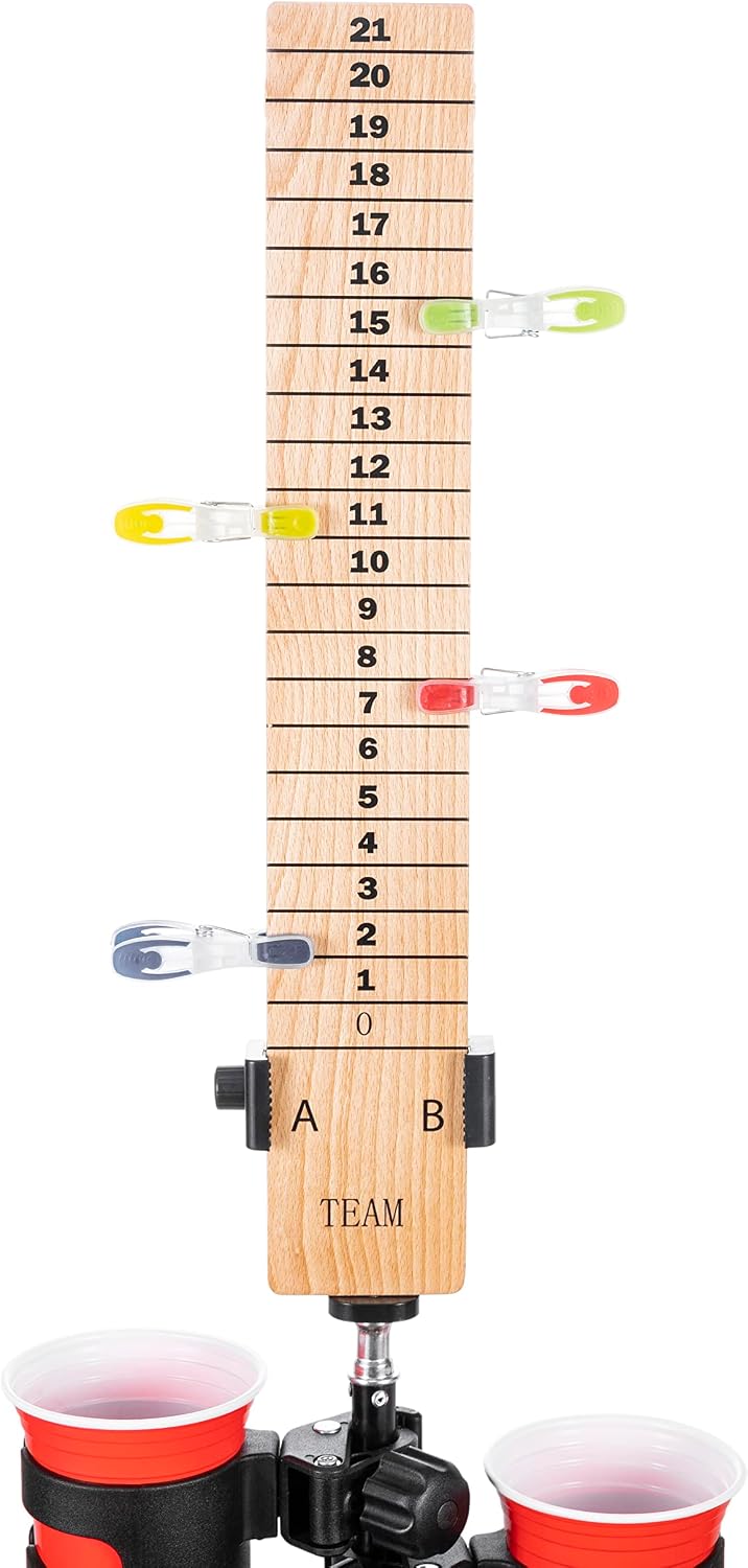 New Valley Walber Score Keeper Set for Cornhole Game - Scoreboard & Drinkholders for Cornhole, Easy to Assemble, Keep