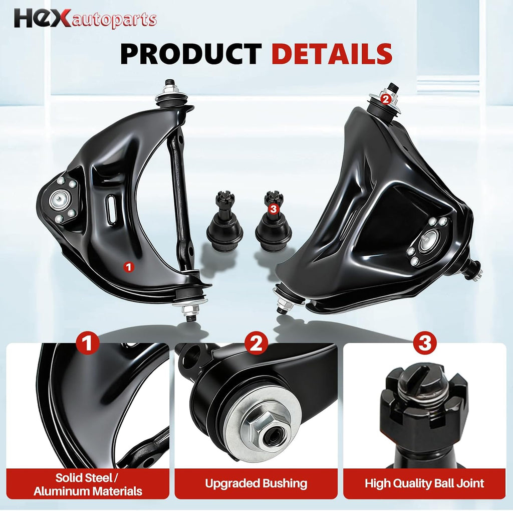 14pc Complete Front Control Arm Suspension Kit replacement for 1996-2005 Chevy Blazer 1996-2003 S10 GMC Jimmy Sonoma Isuzu Hombre RWD