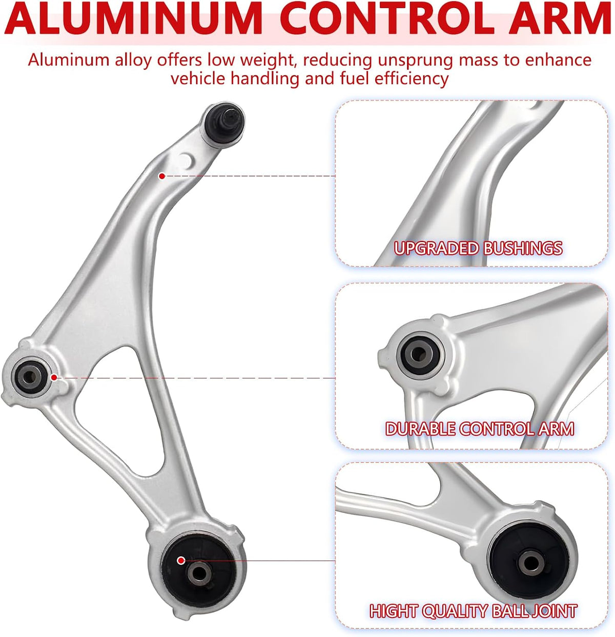 Front Lower Control Arm Suspension Kit Fit Nissan Altima 2014-2018,2013 Altima 4 Door Models,Nissan Maxima 2016-2023,w/Ball Joint 2 Sway Bar Link 4 Outer & Inner Tie Rod End