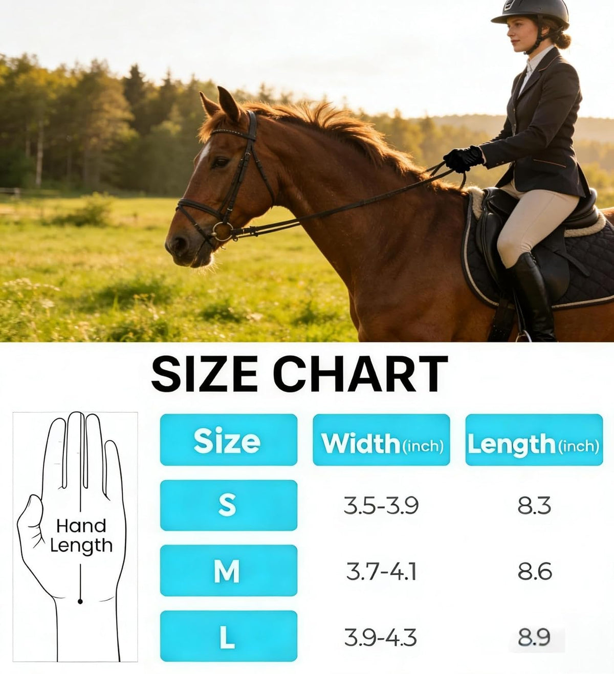 Horse Riding Gloves Equestrian for Women, Mesh Breathable