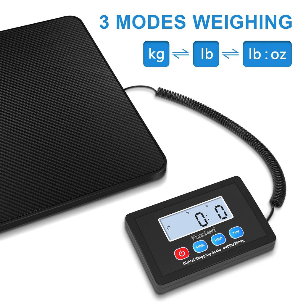 Shipping Scale, 440LB x 10g High Accuracy Postal Scale, Hold & Tare | Carbon Fiber Platform, Digital Shipping Postal