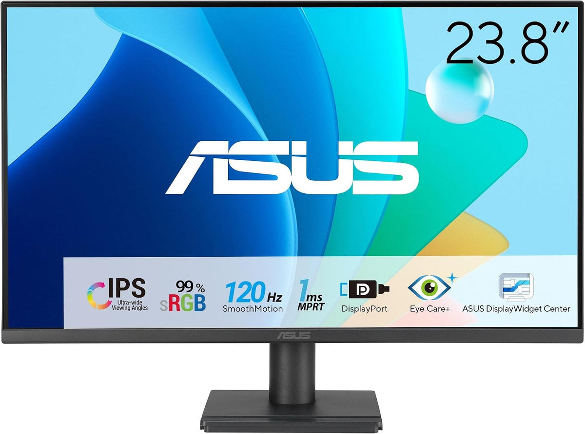 24” 1080P Computer Monitor (VA249QG) – IPS, Full HD, 120Hz, 1ms, Adaptive-Sync, 99% sRGB, Speakers, HDMI
