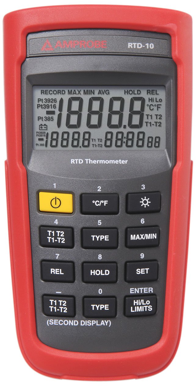 Amprobe RTD-10 Dual Input Digital RTD Thermometer