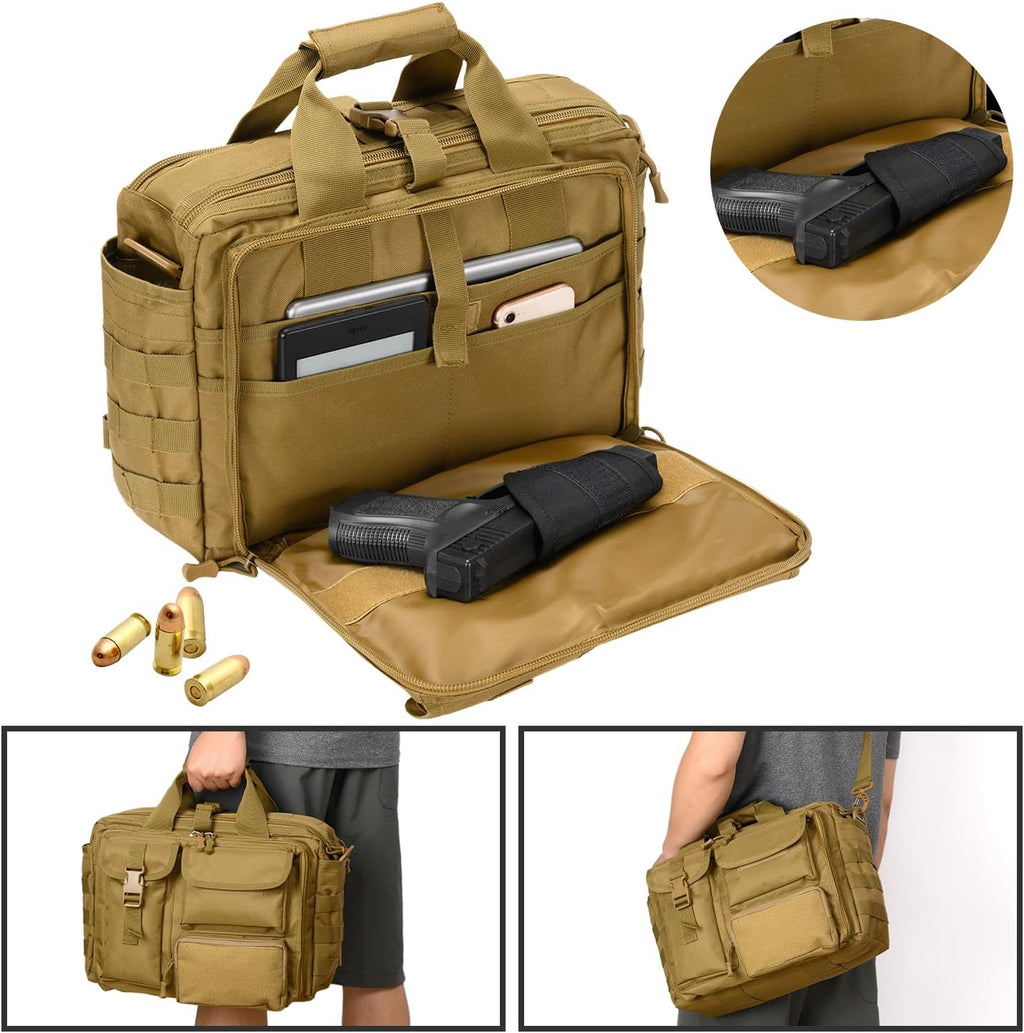Tactical Messenger Bag,14inch/15.6inch/17.3inch Briefcase for Man Military Laptop Bag, Flight Work Bags for Pilots