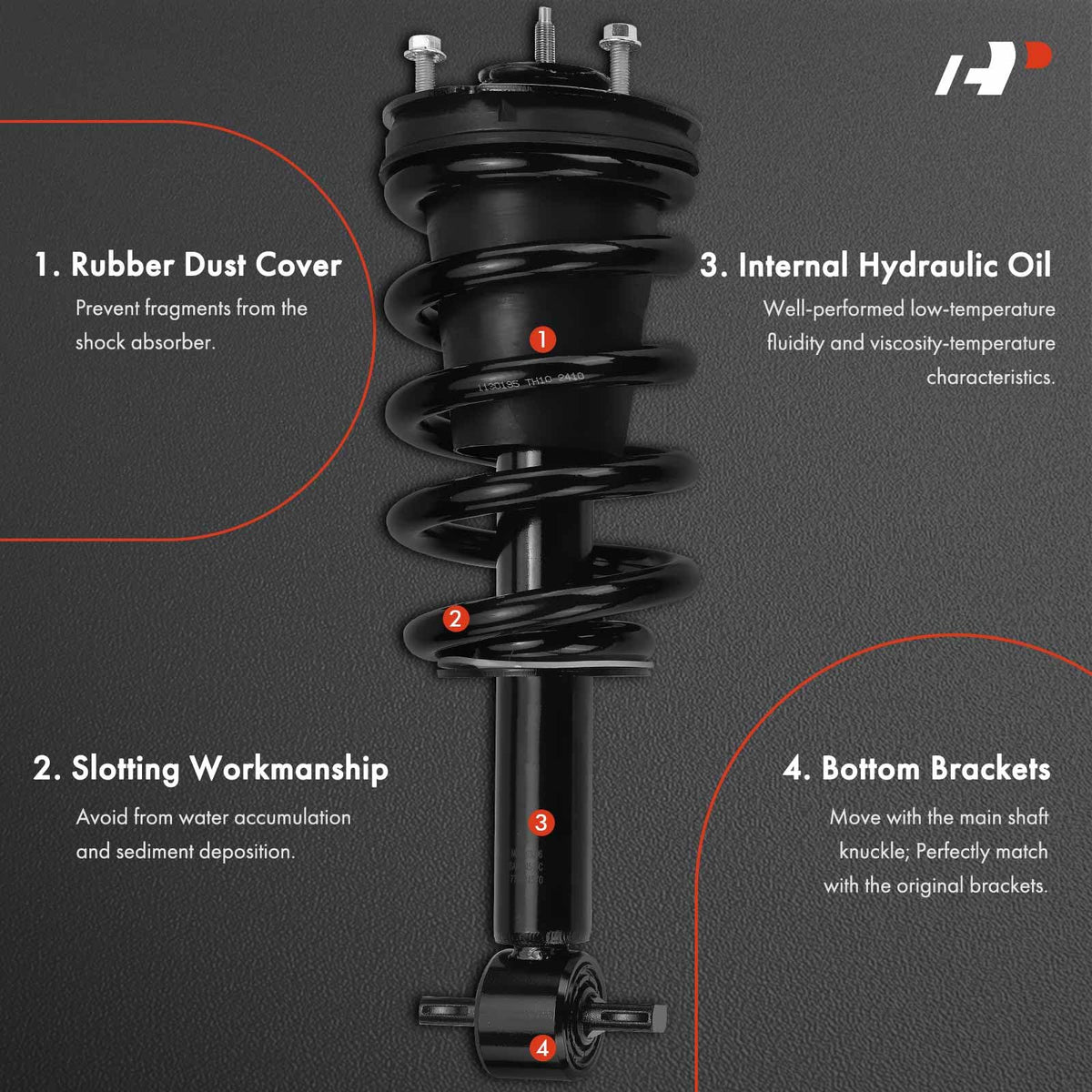 A-Premium Front Struts with Coil Spring Compatible with Chevrolet & GMC