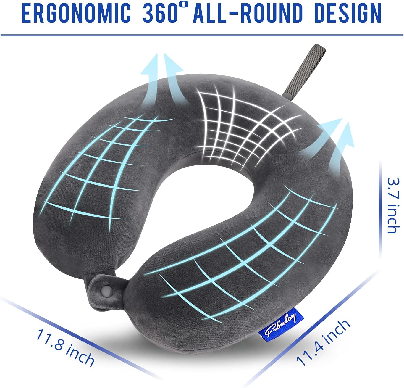 Travel Pillow Memory Foam for Airplanes - Neck Pillow for Traveling, Car, Home, Flight Pillow for Sleeping with