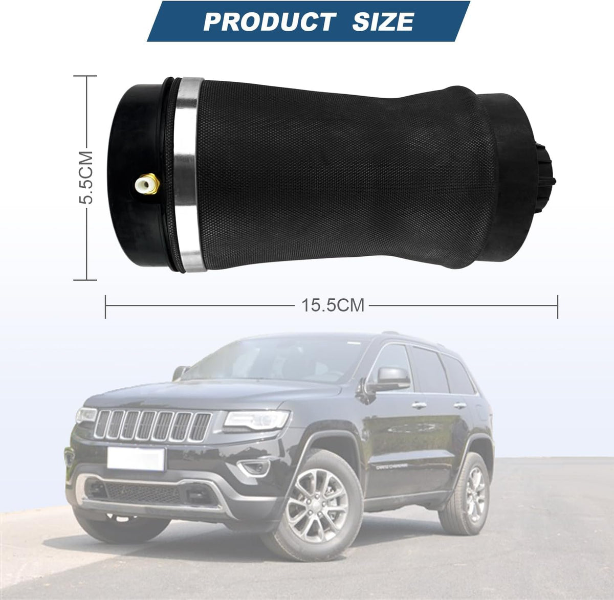 Rear Air Suspension Spring Bag Replacement Compatible with Jeep Grand Cherokee 2011 2012 2013 2014 2015 68029912AE 68029911AB 68029912AC 68029912AD