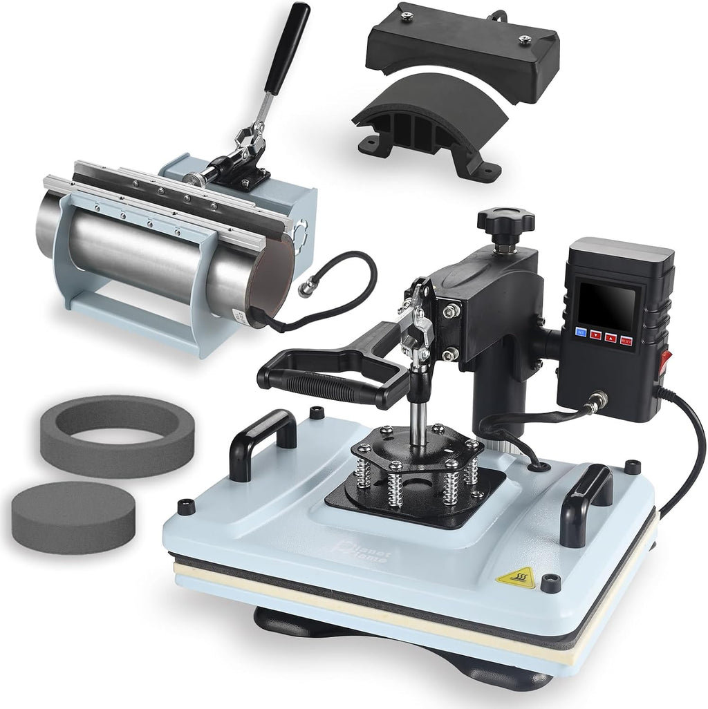 Heat Press Machine 12x15 Inch, 360° Swing Away 5 in 1 Heat Transfer Machine, Multifunctional Heat Transfer Press