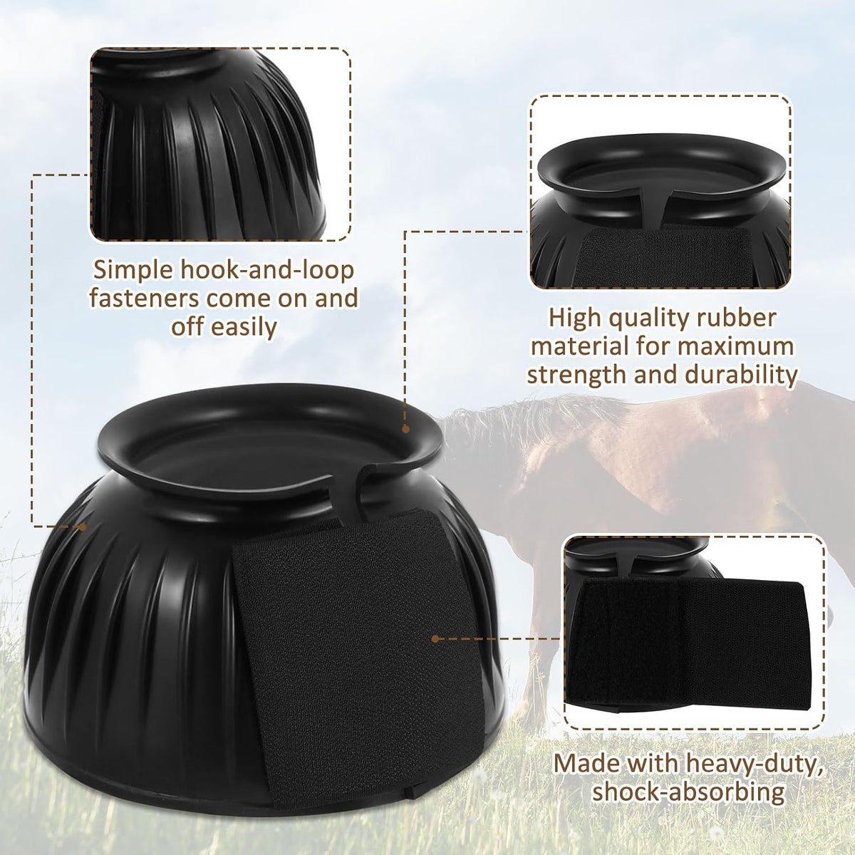 Bell Boot for Horse 1 Pair/2 Pair Available