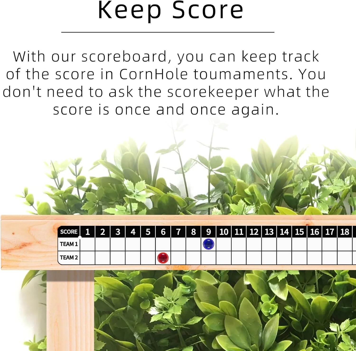 Cornhole Scoreboard 2 PC, Metal Decal with Magnetic Score Keepers | Fits For Corn Hole Boards, Cornhole Rules Sign