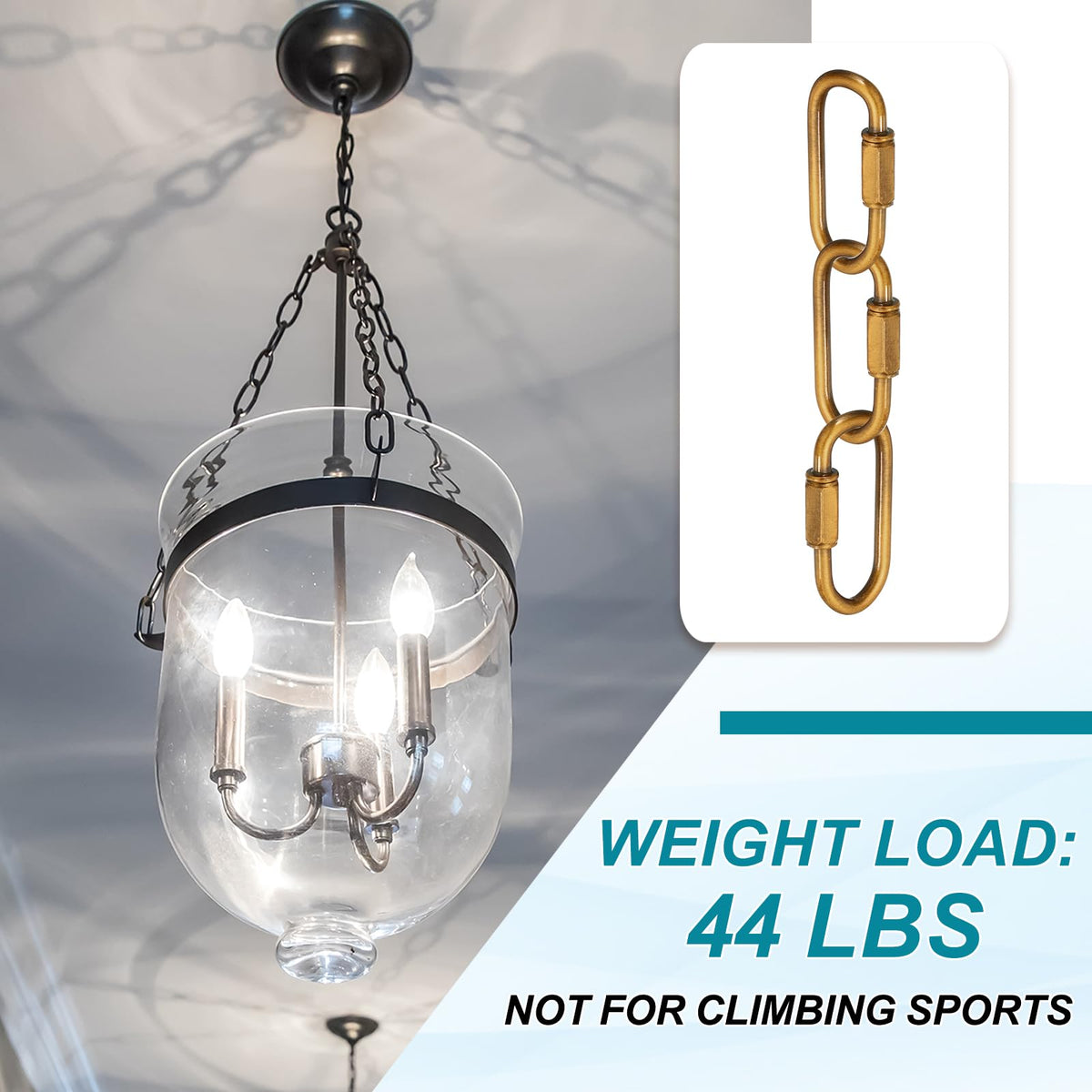 MECCANIXITY Chain Connectors 4mm Thick Gold Bronze 3Pack