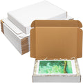 12x9x2 Inches Shipping Boxes 25 Pack Corrugated Cardboard White Box