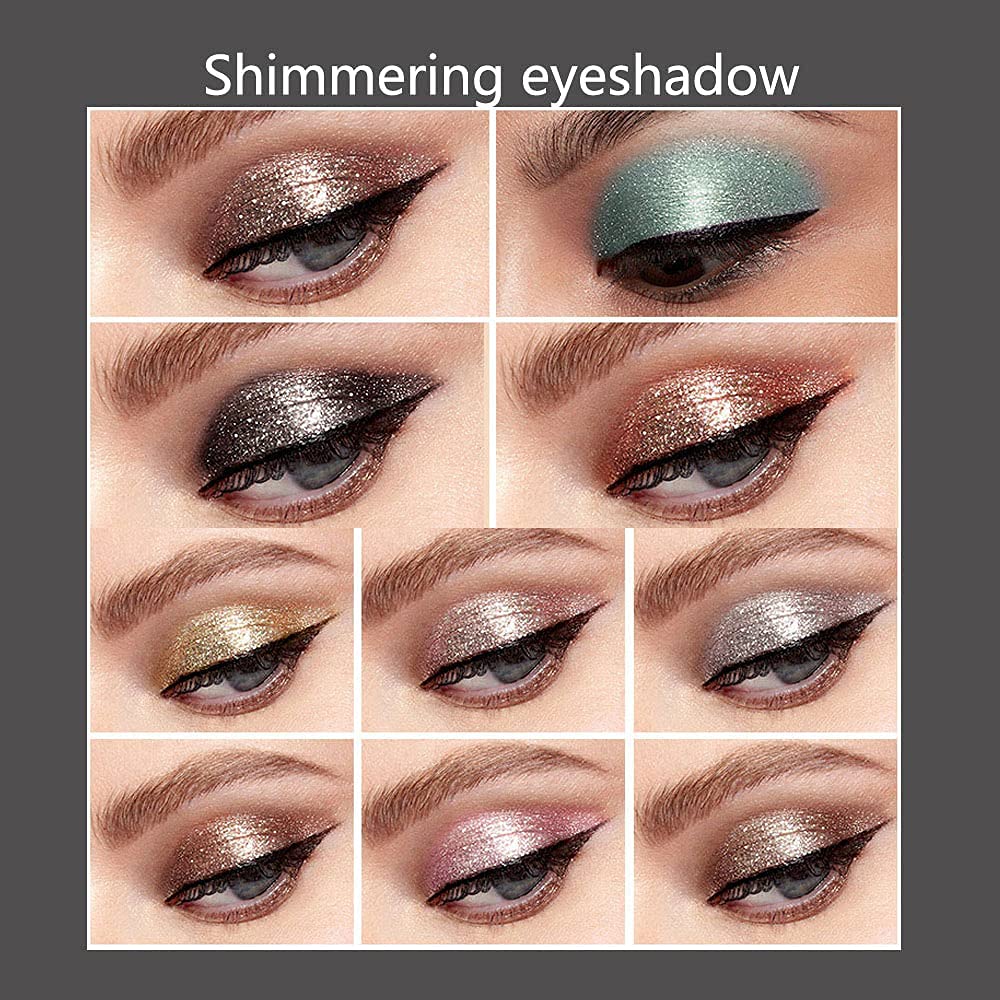10 Colors Liquid Glitter Eyeshadow Set, Waterproof Long Lasting Shimmer