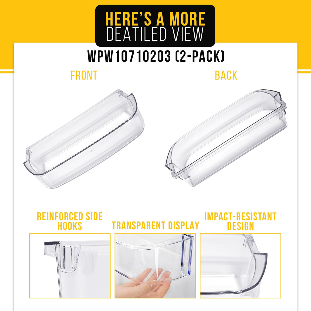 Refrigerator Door Bin for Whirlpool WRS586FLDM01 (2-Pack)