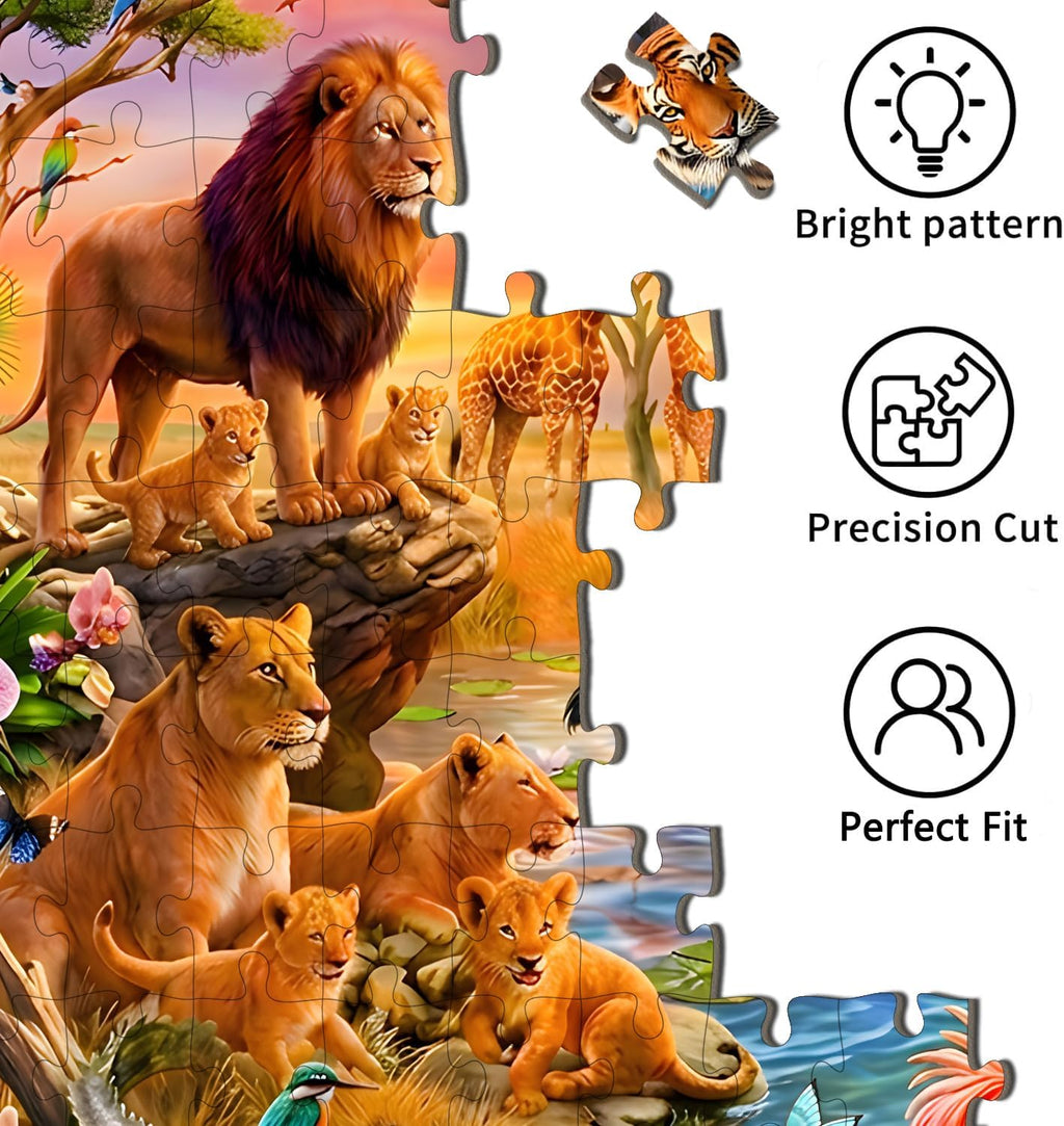 Puzzles for Kids Ages 6-8 8-10 Year Old - Animal World, 200 Pieces Jigsaw Puzzles for Kids, Learning Educational Toys