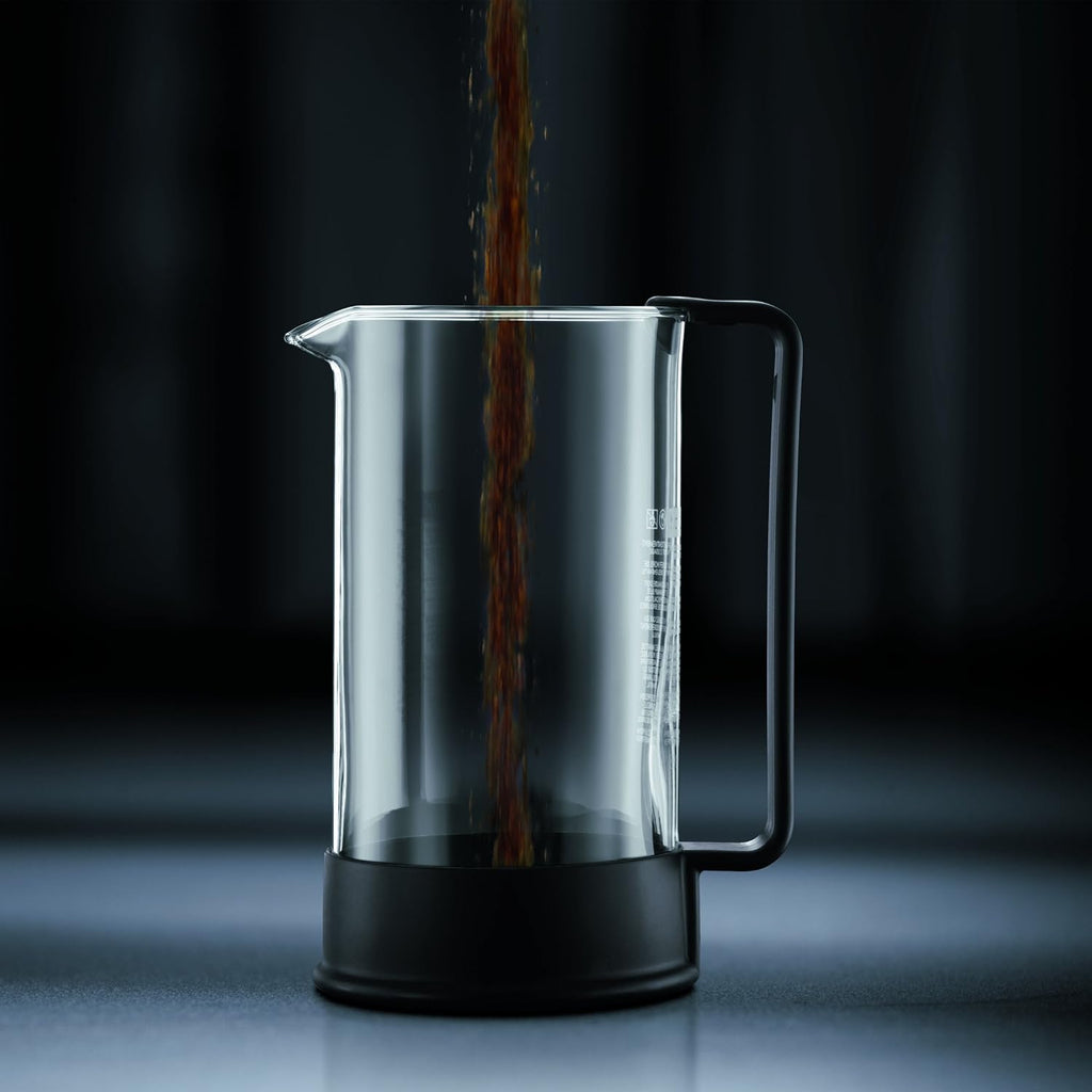 34oz Brazil French Press Coffee Maker, High-Heat Borosilicate Glass, Black - Made in Portugal
